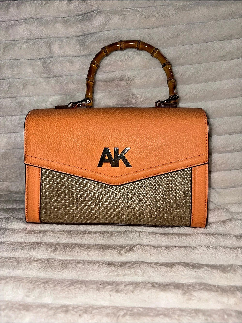 Anne Klein Orange & Brown purse
